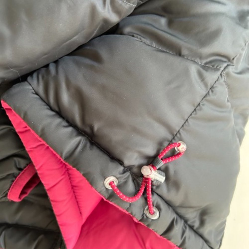 Ll Bean Goose Down Black/Raspberry Reversible Jac… - image 6